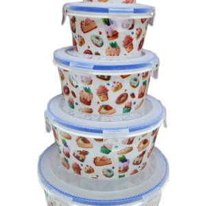 5 Piece Patterned Food Containers (223713)